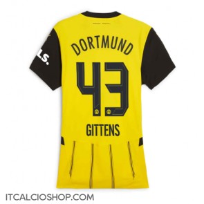 Borussia Dortmund Jamie Bynoe-Gittens #43 Prima Maglia Femmina 2024-25 Manica Corta